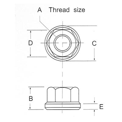 Flänsmutter M14 HRC 30-40